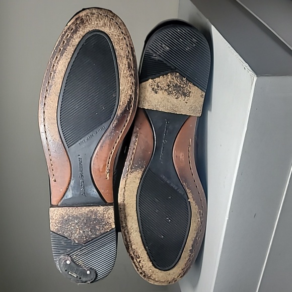 Johnston & Murphy Passport brown leather kilted tasseled loafers size 9.5M - Picture 7 of 8